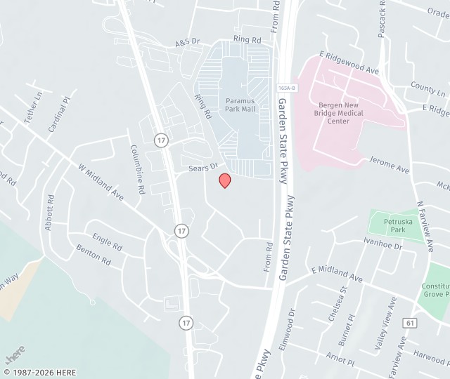 Location Map: 2 Sears Dr, #103 Paramus, New Jersey 07652